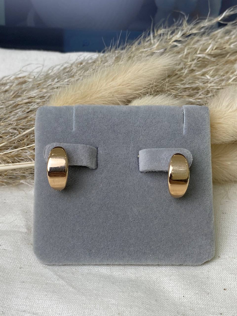 Серьги детские из красного золота  585 пробы